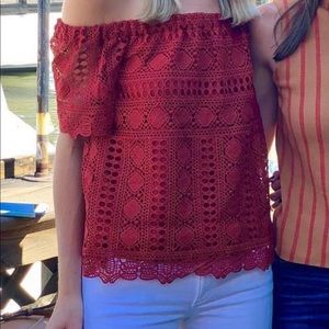 Sunday in Brooklyn / Anthropologie Maroon Top Size Small